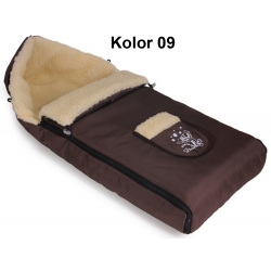 Uniwersalny cieplutki śpiworek naturalna wełna owcza długość 105 cm